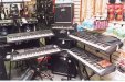guitars, basses, keyboards, drums, effects